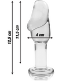 Nebula Series by Ibiza - Modell 6 Analplug Borosilikatglas Klar 12.5 cm-x-4 cm