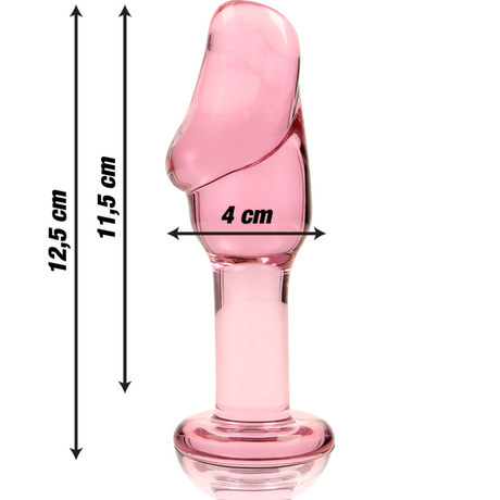 Nebula Series by Ibiza - Modell 6 Analplug Borosilikatglas Rosa 12.5 cm-x-4 cm
