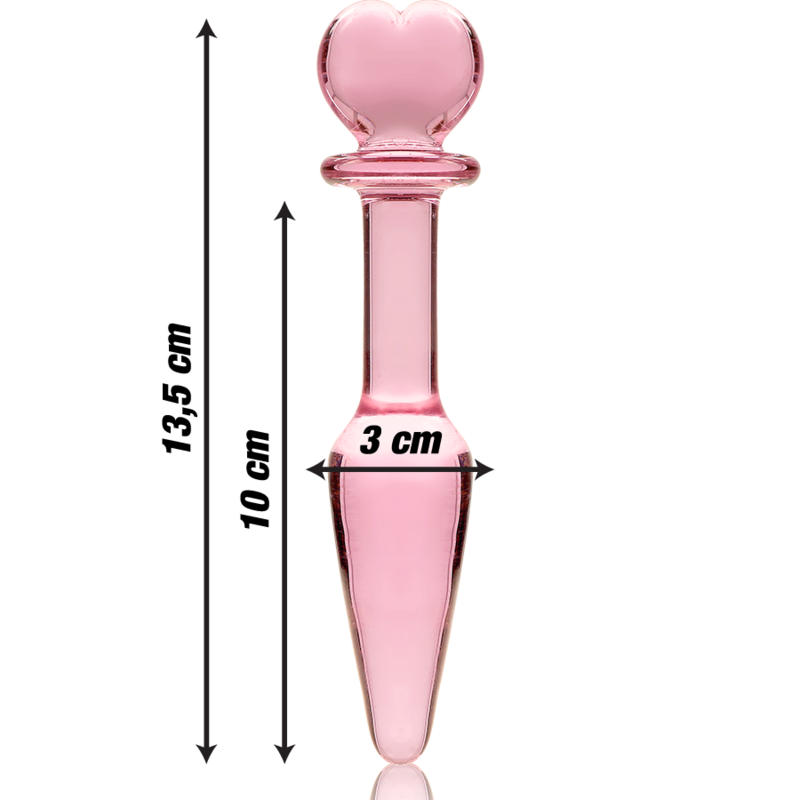 Nebula Series by Ibiza - Modell 7 Analplug Borosilikatglas Rosa 13.5 cm-x-3 cm
