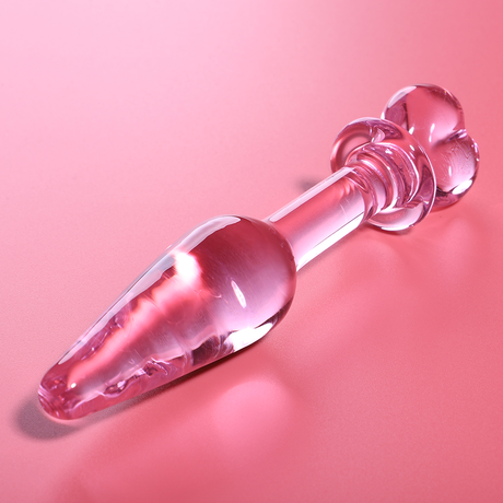 Nebula Series by Ibiza - Modell 7 Analplug Borosilikatglas Rosa 13.5 cm-x-3 cm