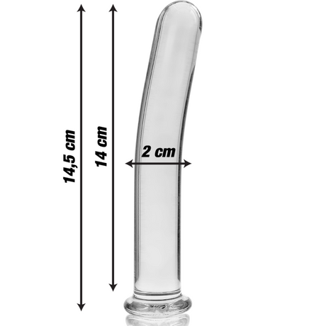 Nebula Series by Ibiza - Modell 8 Dildo Borosilikatglas Klar 14.5 cm-x-2 cm