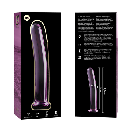 Nebula Series by Ibiza - Modell 8 Dildo Borosilikatglas Rosa 14.5 cm-x-2 cm
