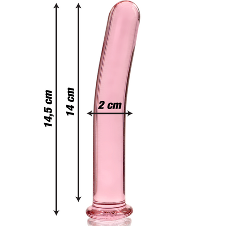 Nebula Series by Ibiza - Modell 8 Dildo Borosilikatglas Rosa 14.5 cm-x-2 cm