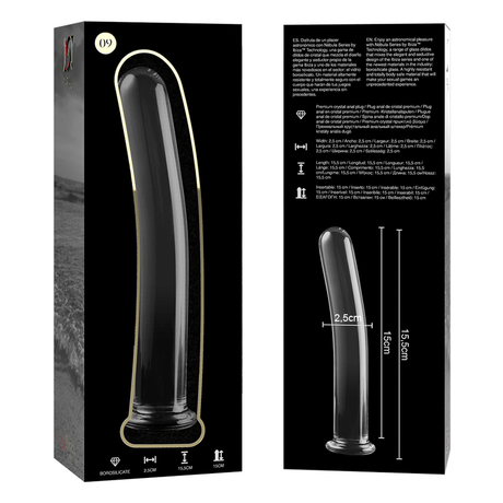 Nebula Series by Ibiza - Modell 9 Dildo Borosilikatglas Klar 15.5 cm-x-2.5 cm