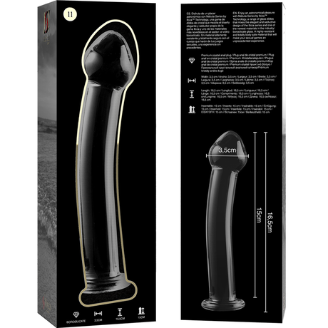 Nebula Series by Ibiza - Modell 11 Dildo Borosilikatglas Klar 16 cm-x-3 cm