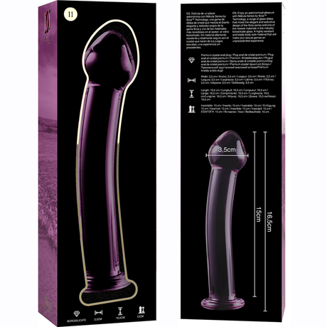 Nebula Series by Ibiza - Modell 11 Dildo Borosilikatglas Rosa 16 cm-x-3 cm