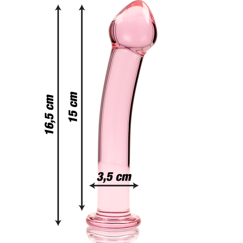Nebula Series by Ibiza - Modell 11 Dildo Borosilikatglas Rosa 16 cm-x-3 cm