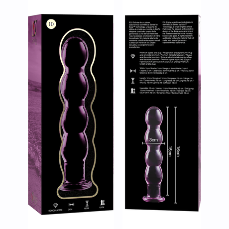 Nebula Series by Ibiza - Modell 10 Dildo Borosilikatglas Rosa 16.5 cm-x-3.5 cm