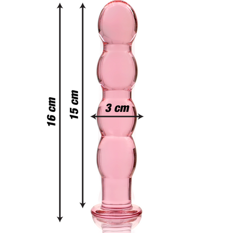 Nebula Series by Ibiza - Modell 10 Dildo Borosilikatglas Rosa 16.5 cm-x-3.5 cm