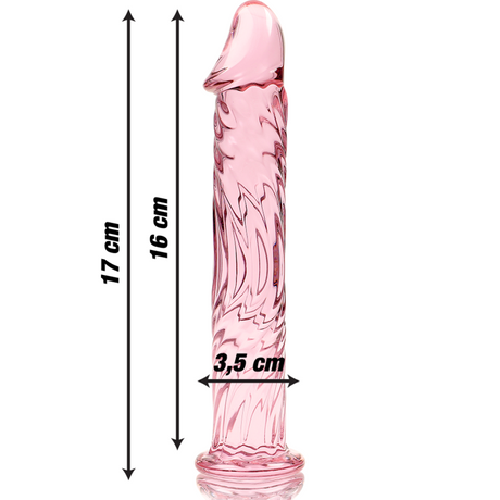 Nebula Series by Ibiza - Modell 12 Dildo Borosilikatglas Rosa 17 cm-x-3.5 cm