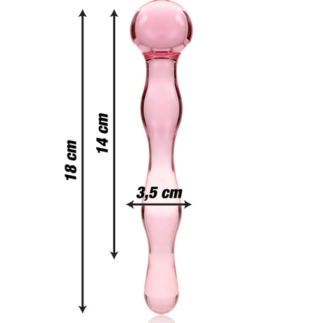 Nebula Series by Ibiza - Modell 13 Dildo Borosilikatglas Rosa 18 cm-x-3.5 cm