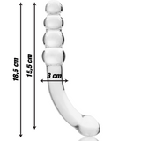 Nebula Series by Ibiza - Modell 14 Dildo Borosilikatglas Klar 18.5 cm-x-3 cm