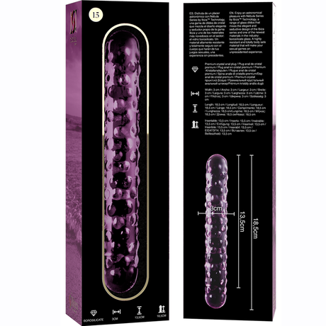 Nebula Series by Ibiza - Modell 15 Dildo Borosilikatglas Rosa 18.5 cm-x-3 cm