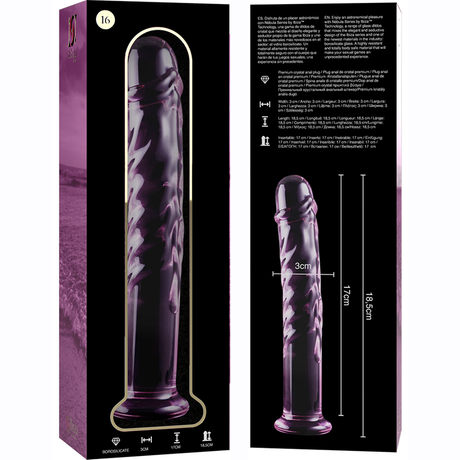 Nebula Series by Ibiza - Modell 16 Dildo Borosilikatglas Rosa 18.5 cm-x-3 cm