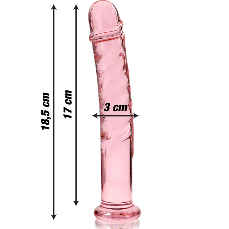 Nebula Series by Ibiza - Modell 16 Dildo Borosilikatglas Rosa 18.5 cm-x-3 cm