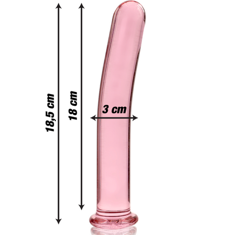 Nebula Series by Ibiza - Modell 17 Dildo Borosilikatglas Rosa 18.5 cm-x-3 cm