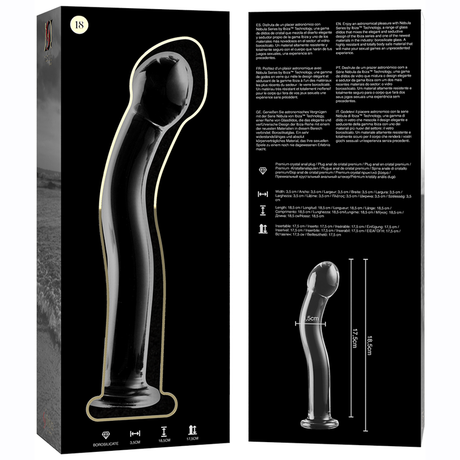 Nebula Series by Ibiza - Modell 18 Dildo Borosilikatglas Klar 18.5 cm-x-3.5 cm