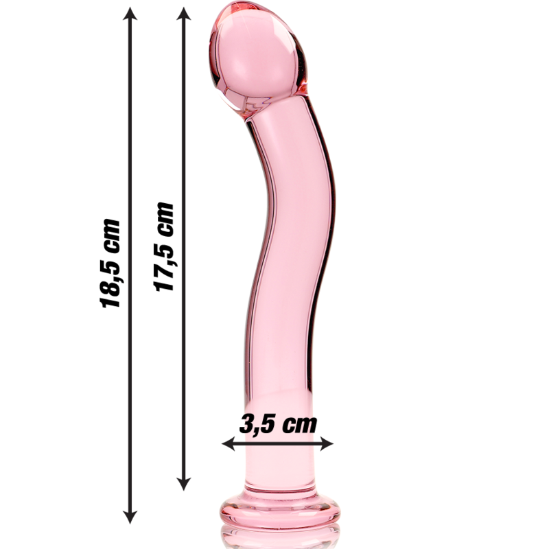 Nebula Series by Ibiza - Modell 18 Dildo Borosilikatglas Rosa 18.5 cm-x-3.5 cm