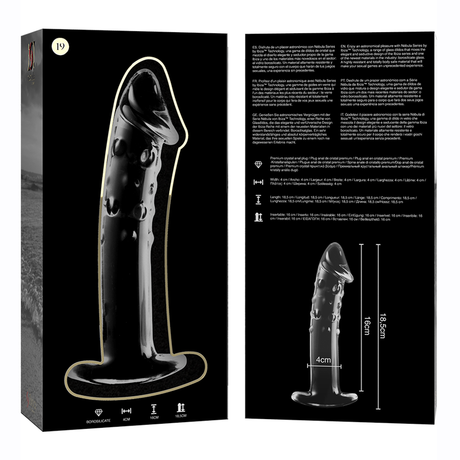 Nebula Series by Ibiza - Modell 19 Dildo Borosilikatglas Klar 18.5 cm-x-4 cm