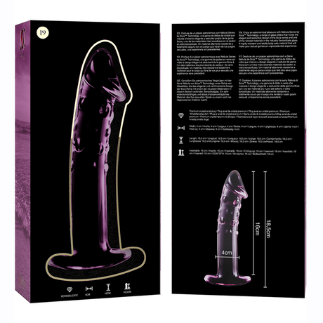 Nebula Series by Ibiza - Modell 19 Dildo Borosilikatglas Rosa 18.5 cm-x-4 cm