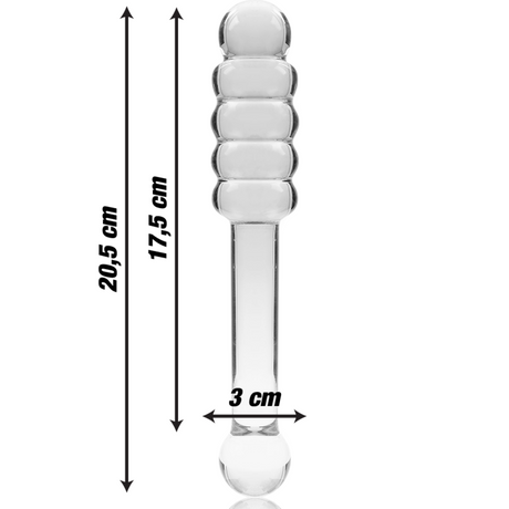 Nebula Series by Ibiza - Modell 20 Dildo Borosilikatglas Klar 20.5 cm-x-3 cm