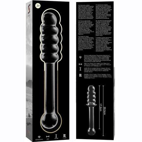 Nebula Series by Ibiza - Modell 20 Dildo Borosilikatglas Klar 20.5 cm-x-3 cm