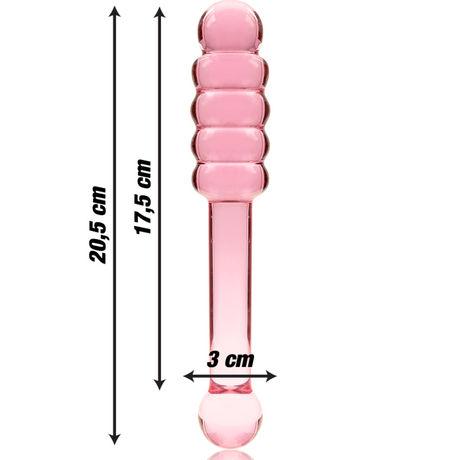 Nebula Series by Ibiza - Modell 20 Dildo Borosilikatglas Rosa 20.5 cm-x-3 cm