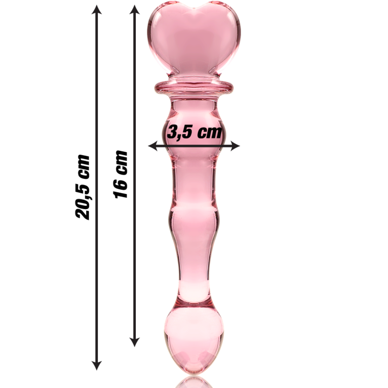 Nebula Series by Ibiza - Modell 21 Dildo Borosilikatglas Rosa 20.5 cm-x-3.5 cm