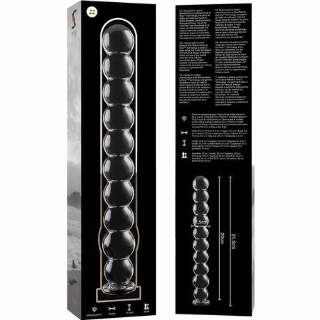 Nebula Series by Ibiza - Modell 22 Dildo Borosilikatglas Klar 21.5 cm-x-2.5 cm