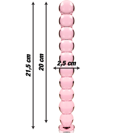 Nebula Series by Ibiza - Modell 22 Dildo Borosilikatglas Rosa 21.5 cm-x-2.5 cm