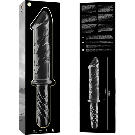 Nebula Series by Ibiza - Modell 24 Dildo Borosilikatglas Klar 28.5 cm-x-5 cm