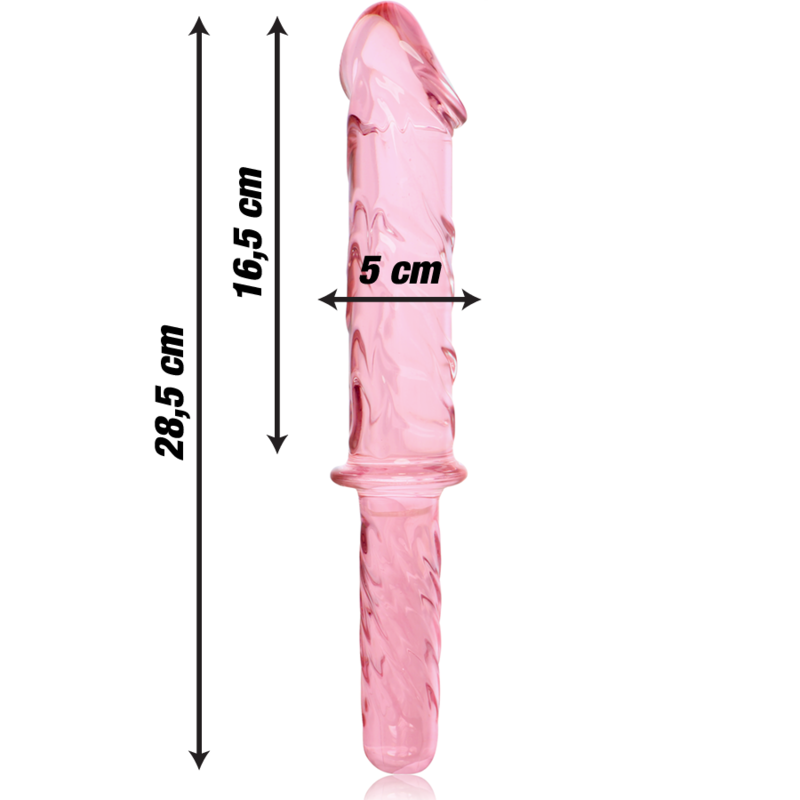 Nebula Series by Ibiza - Modell 24 Dildo Borosilikatglas Rosa 28.5 cm-x-5 cm