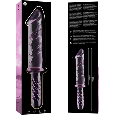 Nebula Series by Ibiza - Modell 24 Dildo Borosilikatglas Rosa 28.5 cm-x-5 cm