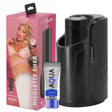 Kiiroo - Keon + Feel Nicolette Shea Stroker + Aqua-Qualitts-Gleitmittel 50 ml
