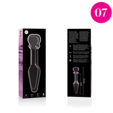 Nebula Series by Ibiza - Modell 7 Analplug Borosilikatglas Rosa 13.5 cm-x-3 cm