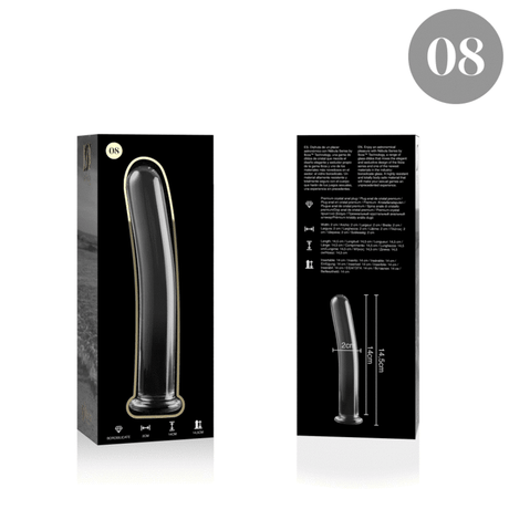 Nebula Series by Ibiza - Modell 8 Dildo Borosilikatglas Klar 14.5 cm-x-2 cm