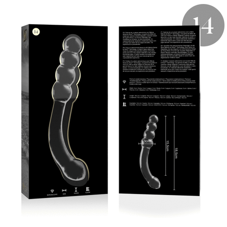 Nebula Series by Ibiza - Modell 14 Dildo Borosilikatglas Klar 18.5 cm-x-3 cm