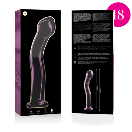 Nebula Series by Ibiza - Modell 18 Dildo Borosilikatglas Rosa 18.5 cm-x-3.5 cm