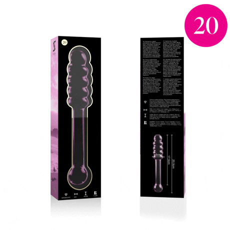 Nebula Series by Ibiza - Modell 20 Dildo Borosilikatglas Rosa 20.5 cm-x-3 cm