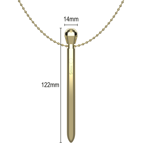 Sextoy Clit Pocket Stimulator Halskette USB-Ladegert 12 Vibrationsmodi Golden 12 2 x 1 5.3