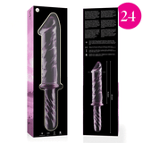 Nebula Series by Ibiza - Modell 24 Dildo Borosilikatglas Rosa 28.5 cm-x-5 cm