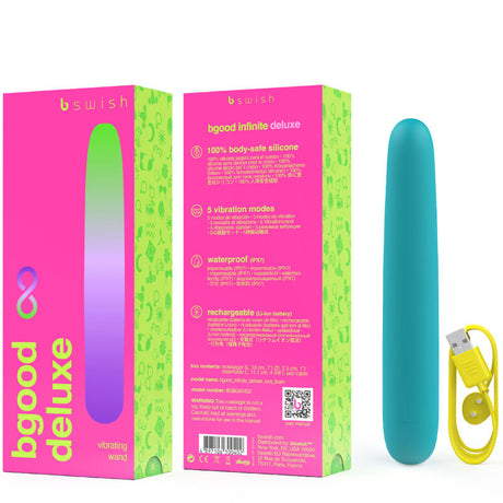 B Swish - Bgood Infinite Deluxe Wiederaufladbarer Vibrator Blaues Silikon