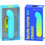 B Swish - Bcute Curve Infinite Klassischer Wiederaufladbarer Vibrator aus Blauem Silikon