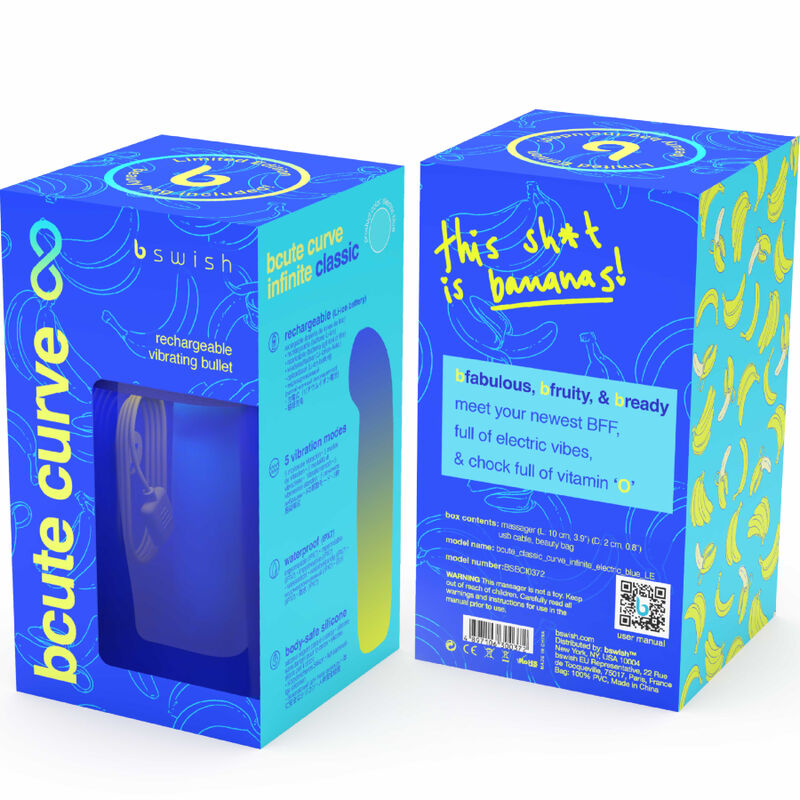 B Swish - Bcute Curve Infinite Classic Limited Edition Blauer Silikon-Vibrator