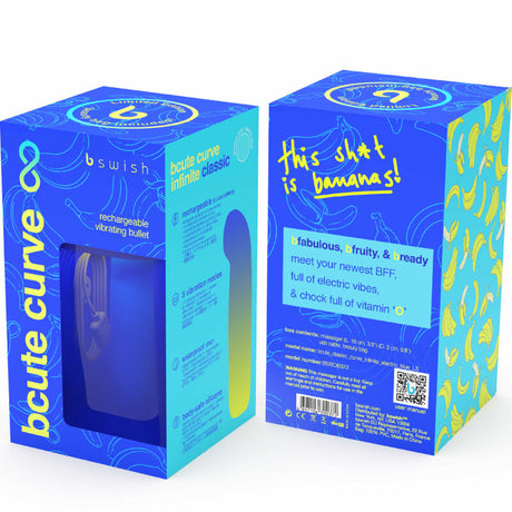 B Swish - Bcute Curve Infinite Classic Limited Edition Blauer Silikon-Vibrator