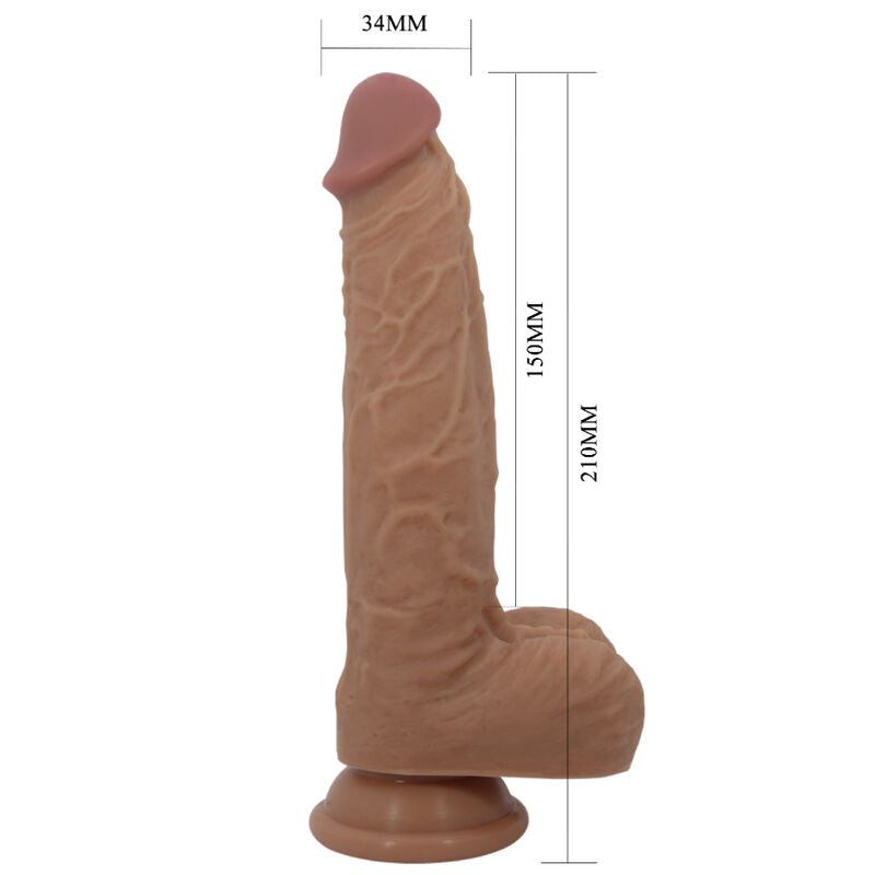 Pretty Love - Jonathan Silikondildo 3 Vibrationen + 3 Einführmassnahmen Fernbedienung 21 cm