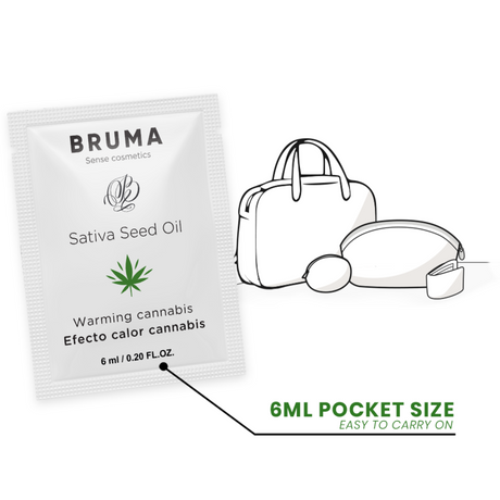 Bruma - Sativa-Samenöl-Gleitgel mit Wärmendem Cannabisgeschmack 6 ml