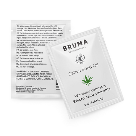 Bruma - Sativa-Samenöl-Gleitgel mit Wärmendem Cannabisgeschmack 6 ml
