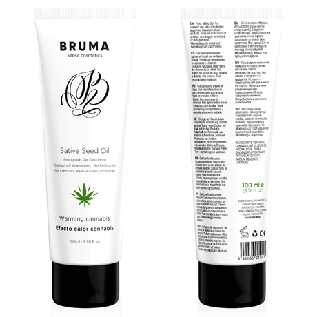 Bruma - Sativa-Samenöl-Gleitgel mit Wärmendem Cannabisgeschmack 100 ml