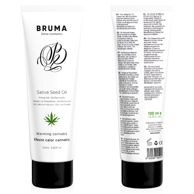 Bruma - Sativa-Samenöl-Gleitgel mit Wärmendem Cannabisgeschmack 100 ml